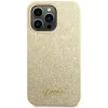 Husa Cover Guess PC/TPU Glitter Flakes Metal Logo pentru iPhone 14 Plus Gold