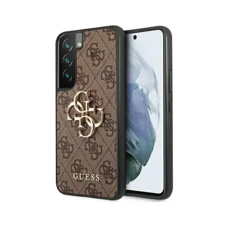Husa Cover Guess PU 4G Metal Logo pentru Samsung Galaxy S22 Brown