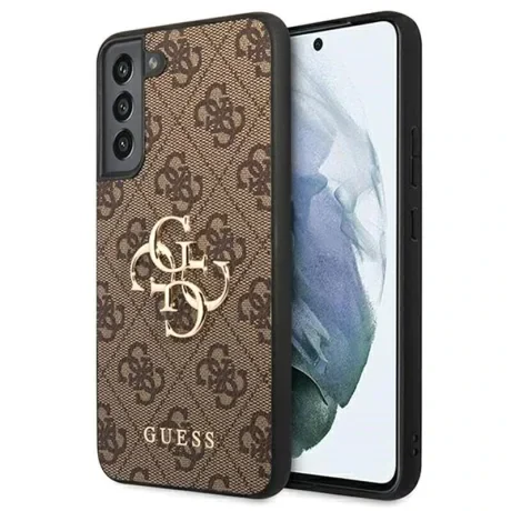 Husa Cover Guess PU 4G Metal Logo pentru Samsung Galaxy S22 Plus Brown