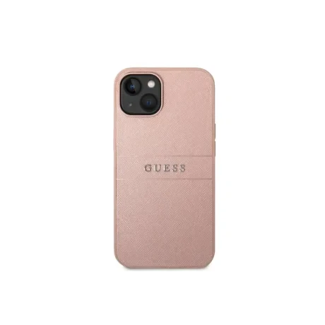 Husa Cover Guess PU Leather Saffiano pentru iPhone 14 Plus Pink
