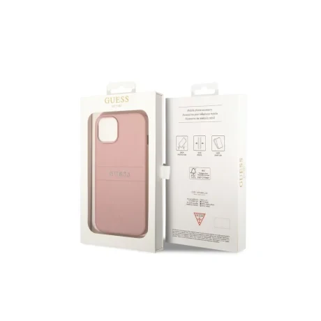 Husa Cover Guess PU Leather Saffiano pentru iPhone 14 Plus Pink