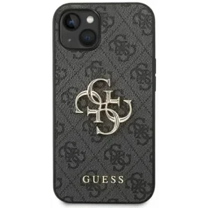 Husa Cover Guess PU Metal Logo pentru iPhone 14 Pro Grey