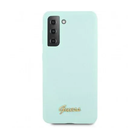 Husa Cover Guess Silicone Metal Logo pentru Samsung Galaxy S21 Plus GUHCS2MLSLMGLB Mint