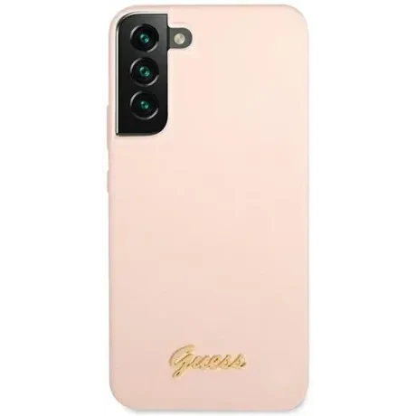 Husa Cover Guess Silicone Metal Logo pentru Samsung Galaxy S22 Plus Pink