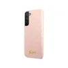 Husa Cover Guess Silicone Metal Logo pentru Samsung Galaxy S23 Plus Pink
