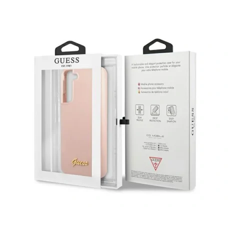 Husa Cover Guess Silicone Metal Logo pentru Samsung Galaxy S23 Plus Pink thumb