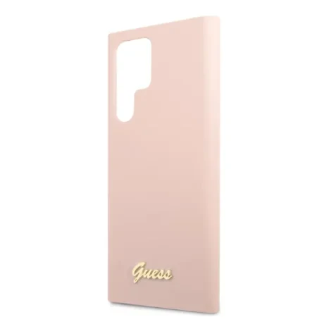 Husa Cover Guess Silicone Metal Logo pentru Samsung Galaxy S23 Ultra Pink thumb