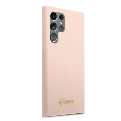 Husa Cover Guess Silicone Metal Logo pentru Samsung Galaxy S23 Ultra Pink thumb