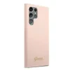 Husa Cover Guess Silicone Metal Logo pentru Samsung Galaxy S23 Ultra Pink