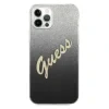 Husa Cover Guess Silicone pentru iPhone 12/12 Pro Vintage Glitter GUHCP12MPCUGLSBK Silver