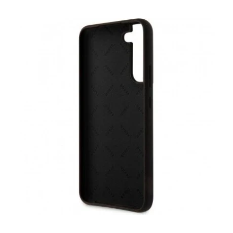 Husa Cover Guess Silicone Vintage Gold Logo pentru Samsung Galaxy S23 Black