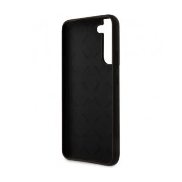 Husa Cover Guess Silicone Vintage Gold Logo pentru Samsung Galaxy S23 Black