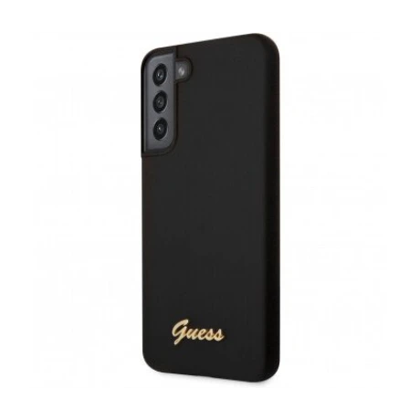 Husa Cover Guess Silicone Vintage Gold Logo pentru Samsung Galaxy S23 Black thumb