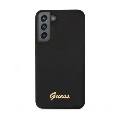 Husa Cover Guess Silicone Vintage Gold Logo pentru Samsung Galaxy S23 Black thumb