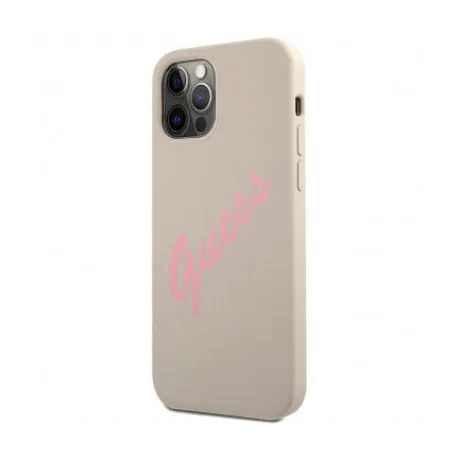Husa Cover Guess Silicone Vintage pentru iPhone 12/12 Pro GUHCP12MLSVSGP Pink thumb