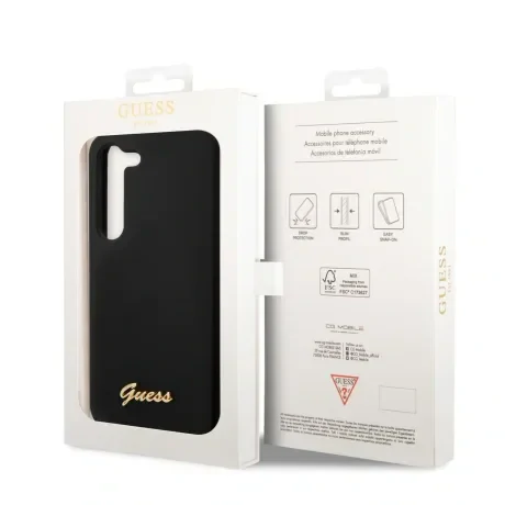 Husa Cover Guess Silicone Vintage pentru Samsung Galaxy S23 Plus Black
