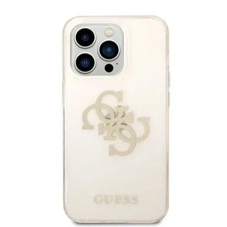 Husa Cover Guess TPU 4G Full Glitter pentru iPhone 13/14 Clear