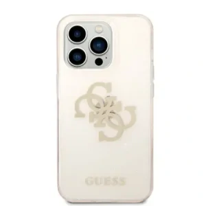 Husa Cover Guess TPU 4G Full Glitter pentru iPhone 14 Pro Clear