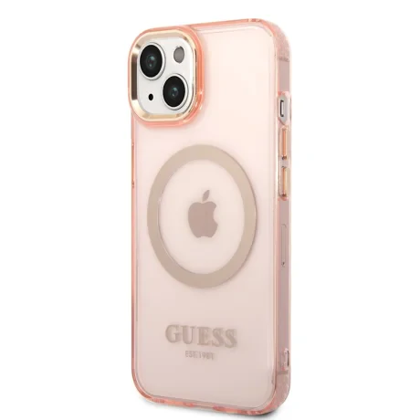 Husa Cover Guess Translucent MagSafe pentru iPhone 14 Pink thumb