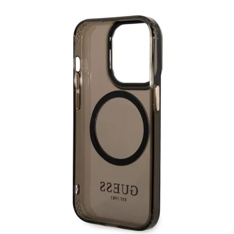 Husa Cover Guess Translucent MagSafe pentru iPhone 14 Pro Black thumb
