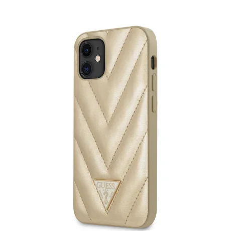 Husa Cover Guess V Quilted pentru iPhone 12 Mini Gold thumb