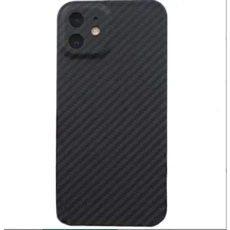 Husa Cover Hard Carbon Fiber pentru iPhone 12 Negru