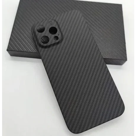Husa Cover Hard Carbon Fiber pentru iPhone 12 Pro Negru