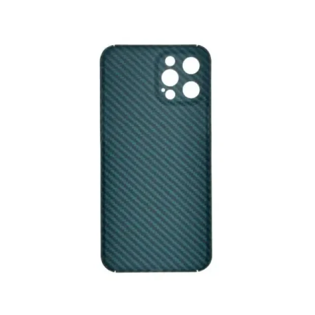 Husa Cover Hard Carbon Fiber pentru iPhone 13 Pro Max Albastru