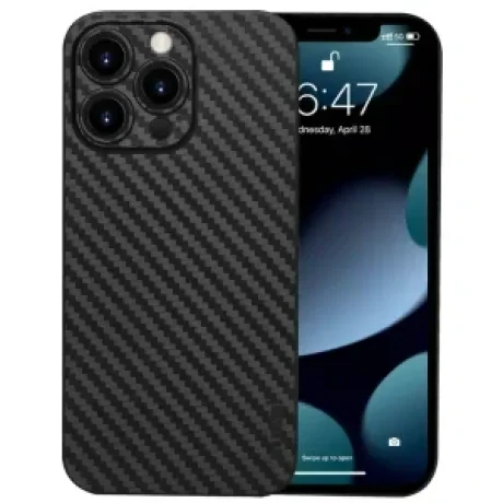 Husa Cover Hard Carbon Fiber pentru iPhone 14 Pro Negru thumb