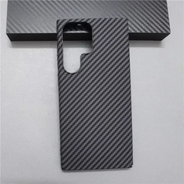 Husa Cover Hard Carbon Fiber pentru Samsung Galaxy S22 Ultra Negru