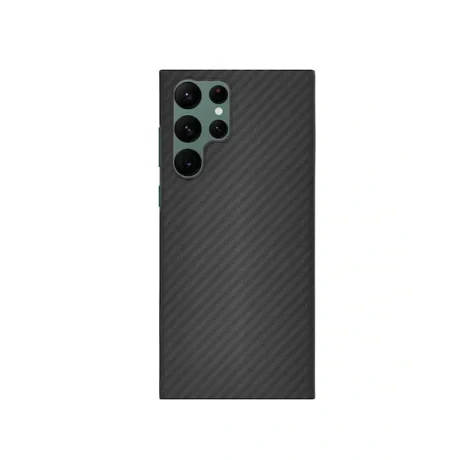 Husa Cover Hard Carbon Fiber pentru Samsung Galaxy S22 Ultra Negru thumb