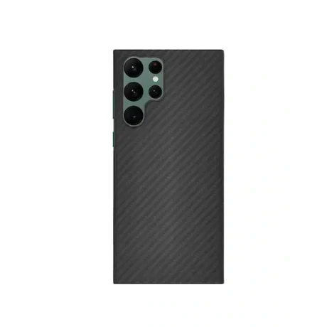Husa Cover Hard Carbon Fiber pentru Samsung Galaxy S22 Ultra Negru