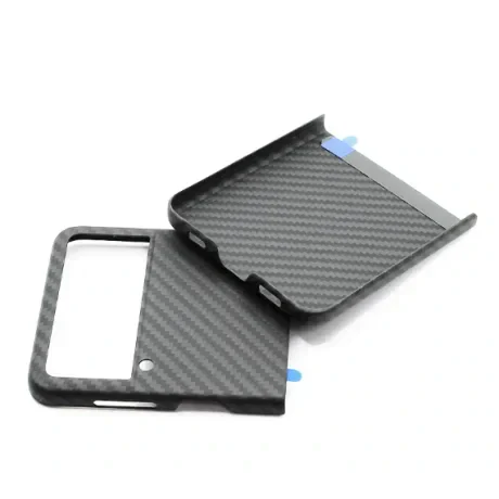 Husa Cover Hard Carbon Fiber pentru Samsung Galaxy Z Flip 3 Negru
