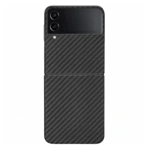 Husa Cover Hard Carbon Fiber pentru Samsung Galaxy Z Flip 4 Negru