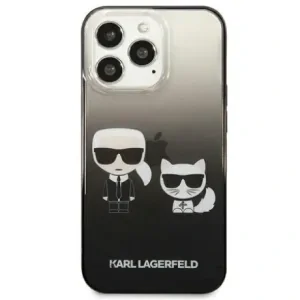 Husa Cover Hard Karl Lagerfeld &amp; Choupette  pentru iPhone 13 Pro Negru