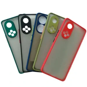 Husa Cover hard pentru Huawei Nova 9, Transparent/Rama Neagra