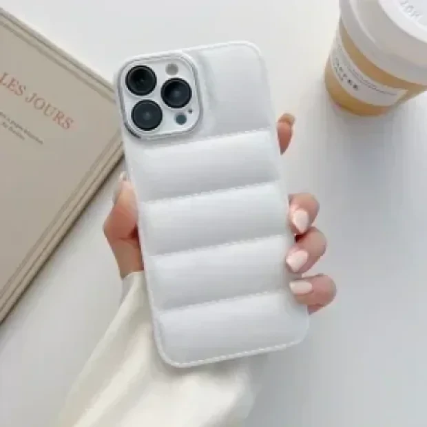 Husa Cover Joe Feather pentru iPhone 13 Pro Max Alb
