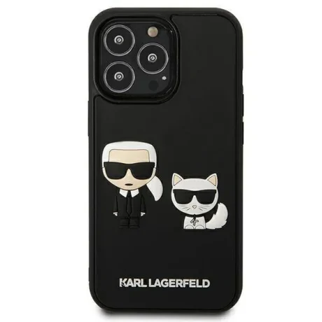 Husa Cover Karl Lagerfeld and Choupette 3D pentru iPhone 14 Plus Black thumb
