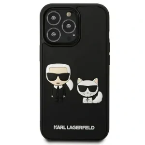 Husa Cover Karl Lagerfeld and Choupette 3D pentru iPhone 14 Plus Black