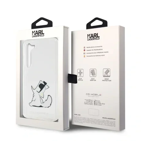 Husa Cover Karl Lagerfeld Choupette Fun pentru Samsung Galaxy S23 Transparenta
