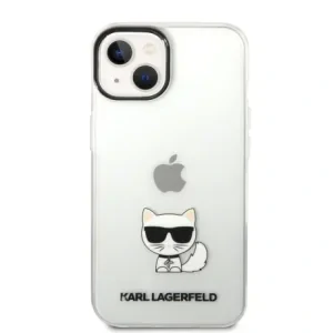 Husa Cover Karl Lagerfeld Choupette Logo pentru iPhone 13/14 Clear