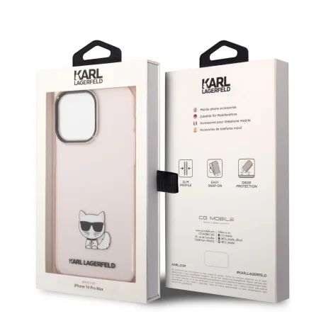 Husa Cover Karl Lagerfeld Choupette Logo pentru iPhone 14 Plus Pink thumb