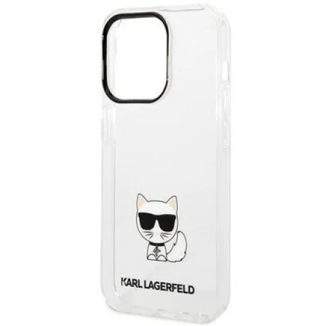 Husa Cover Karl Lagerfeld Choupette Logo pentru iPhone 14 Pro Clear thumb