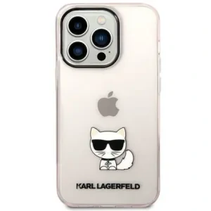 Husa Cover Karl Lagerfeld Choupette Logo pentru iPhone 14 Pro Pink