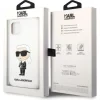 Husa Cover Karl Lagerfeld Liquid Silicone Ikonik NFT pentru iPhone 13 Pro Max White