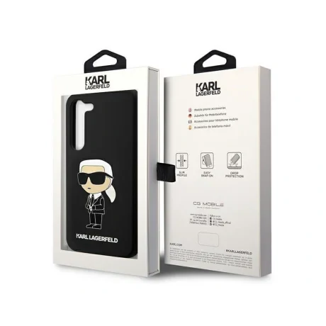 Husa Cover Karl Lagerfeld Liquid Silicone Ikonik NFT pentru Samsung Galaxy S23  Black thumb