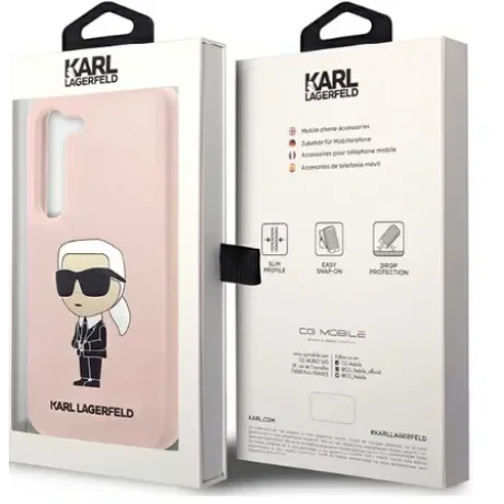Husa Cover Karl Lagerfeld Liquid Silicone Ikonik NFT pentru Samsung Galaxy S23 Pink