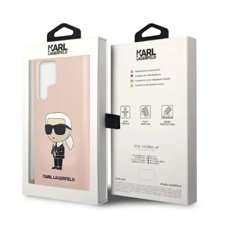 Husa Cover Karl Lagerfeld Liquid Silicone Ikonik NFT pentru Samsung Galaxy S23  Ultra Pink