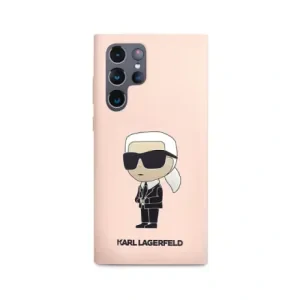 Husa Cover Karl Lagerfeld Liquid Silicone Ikonik NFT pentru Samsung Galaxy S23  Ultra Pink
