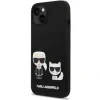 Husa Cover Karl Lagerfeld Liquid Silicone Karl and Choupette pentru iPhone 14 Pro Black